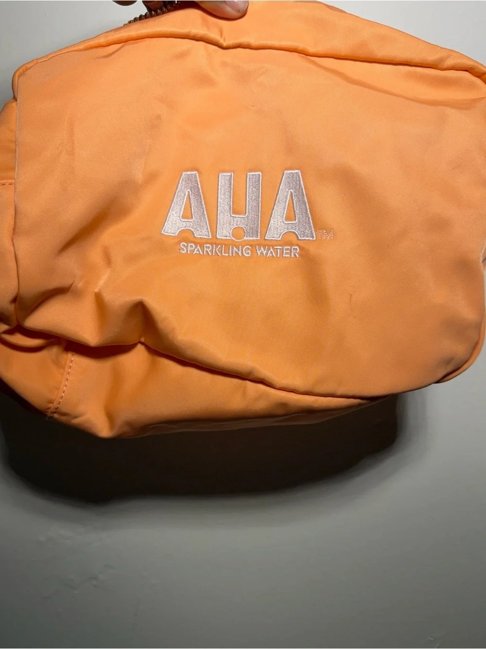 Peach Orange Nylon Cosmetic Pouch - Stoney Clover